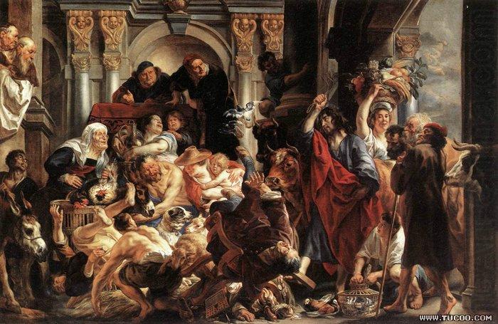 JORDAENS, Jacob Christ Driving the Merchants from the Temple china oil painting image